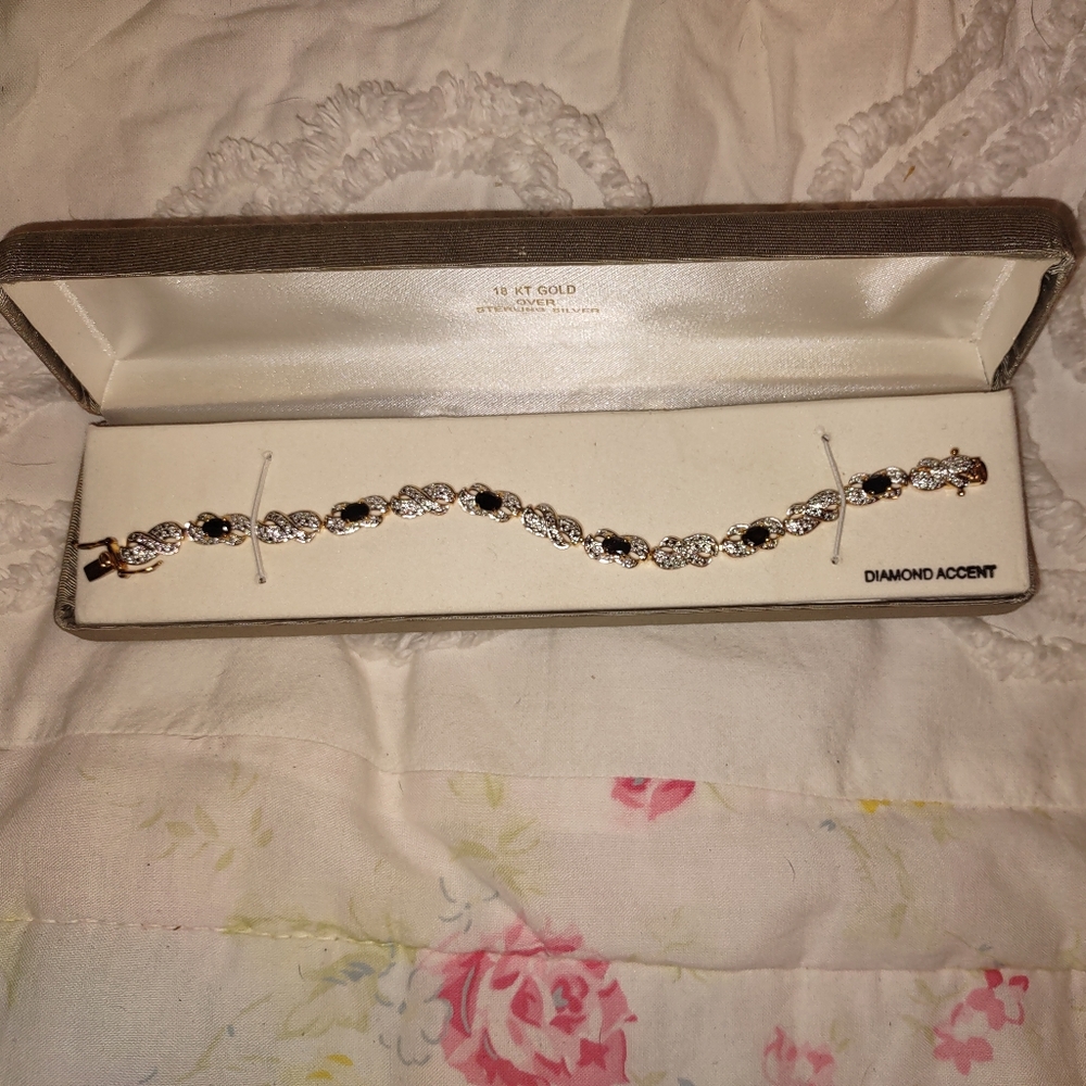 Women's Sapphire with diamond accent bracelet